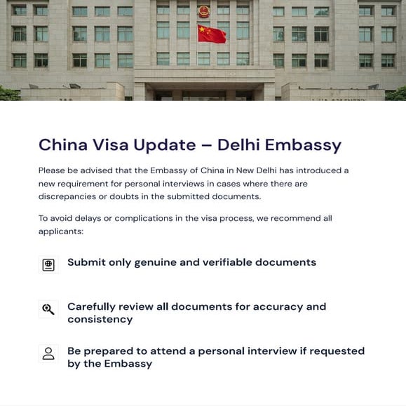 China Visa Update: New Interview Rule at Delhi Embassy | BTW Visa Services