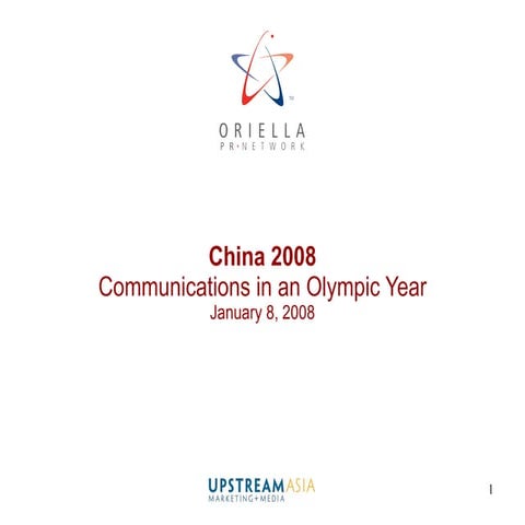 China 2008: PR in an Olympic Year
