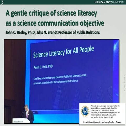 A gentle critique of science literacy