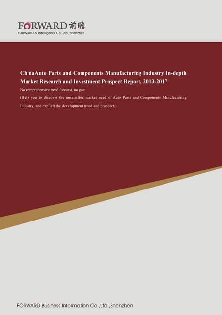 China auto parts and components man...