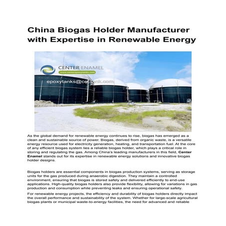 Biogas Holders and Their Role in Renewable Energy.docx