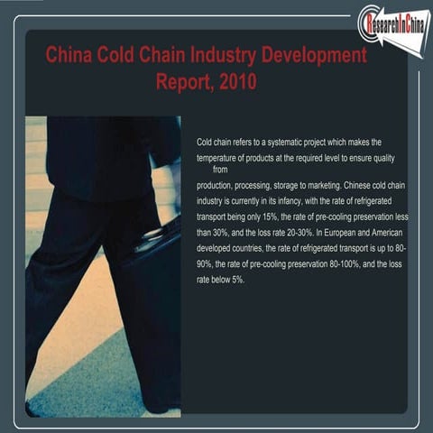 Cold chain logistics sector analysis | PPTX