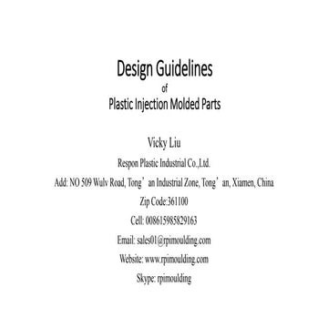 China custom injection molding design guidelines -- sales01@rpimoulding.com