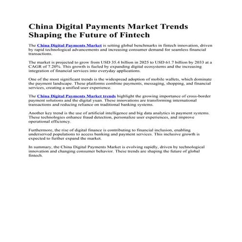 China Digital Payments Market Trends Shaping the Future of Fintech.docx