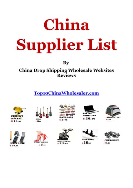 Drop Shipping Wholesale List
