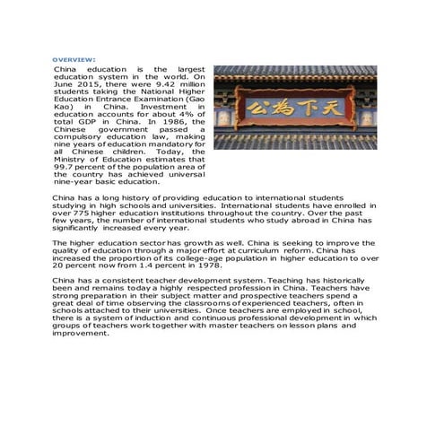 China education system