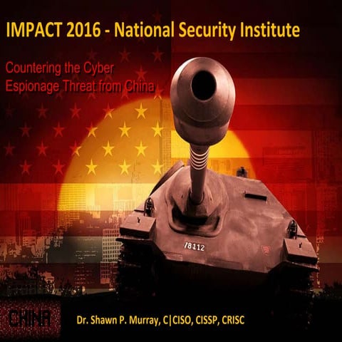 Countering the Cyber Espionage Threat from China
