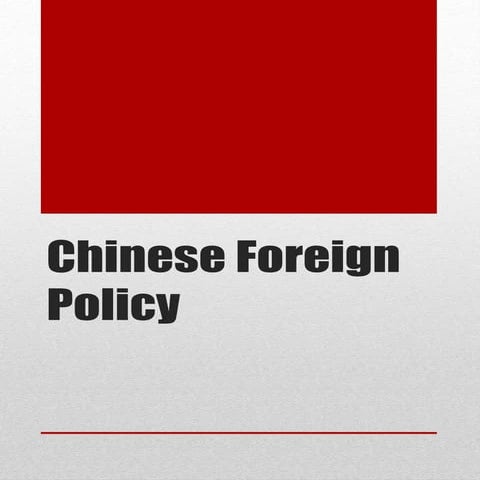 China foreign policy