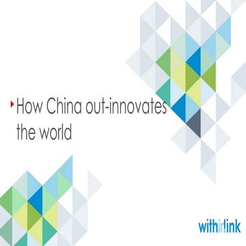 How China "out-innovates" the world