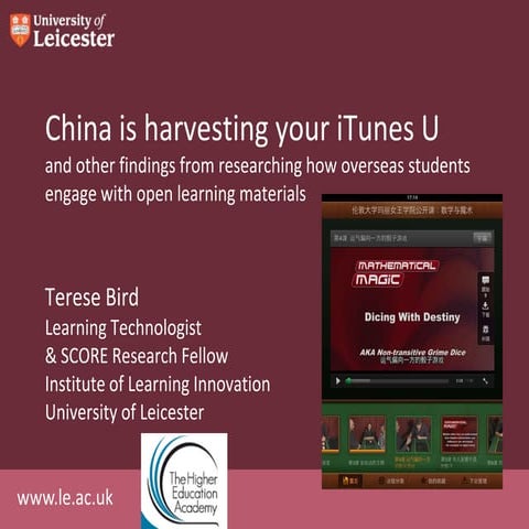 China is harvesting your iTunes U