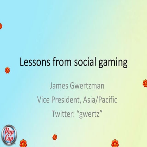 Lessons learned from SNS games at PopCap