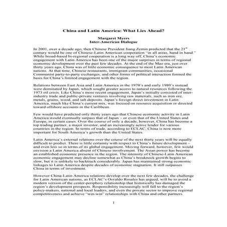 china and peru: China growing presence in Peru | DOCX