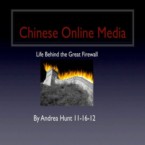 China Online Media and the Great Firewall