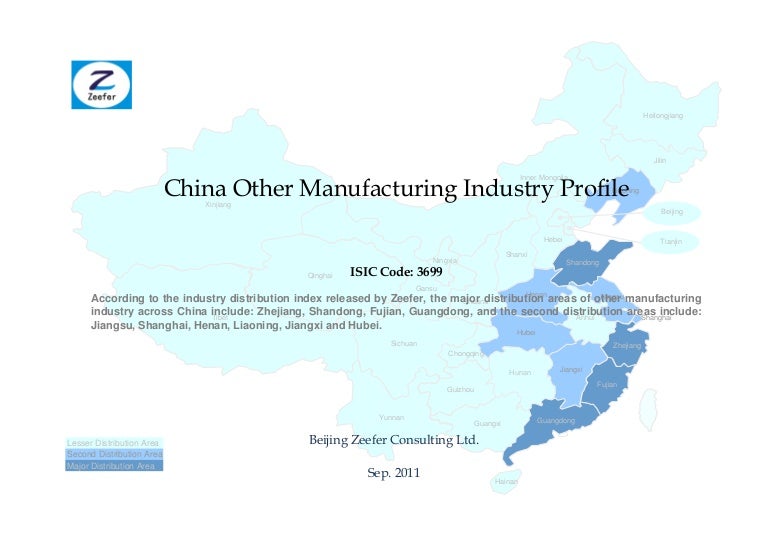 China other manufacturing industry profile isic3699 sample pages
