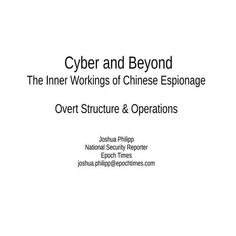 Cyber and Beyond: The Inner Workings of Chinese Espionage