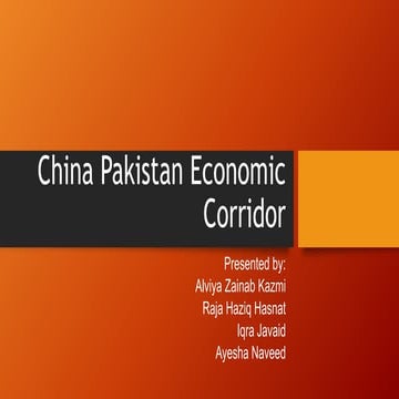 China pakistan economic
