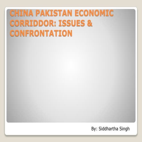 China pakistan economic corriddor