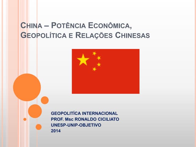 China – potência econômica, geopolí...