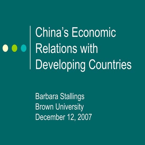 China relations with developing countries