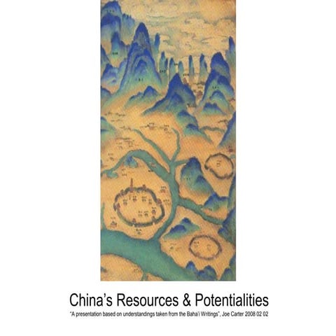 China Resources and Potentialities