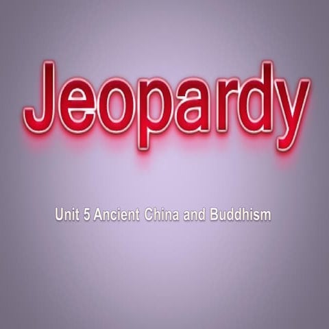 Unit 5: China review game