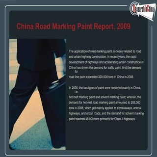 China road marking paint report, 2009