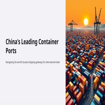 Efficient Container Shipping Services in China | PPTX