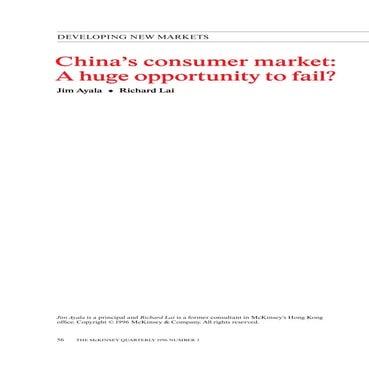 China's consumer market   a huge opportunity to fail