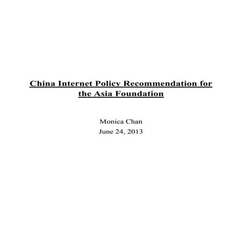 China's Internet policy_ Final paper