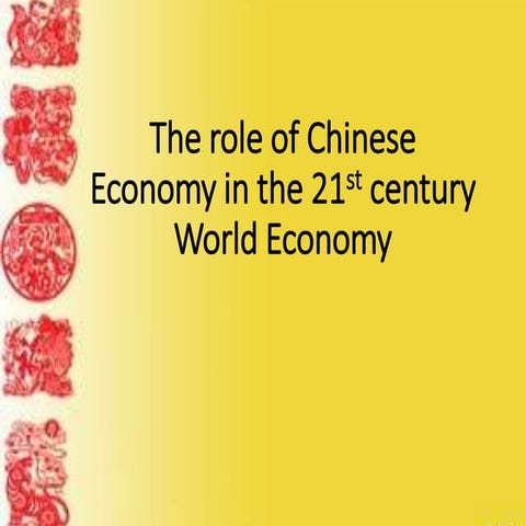 China's role in global economy   