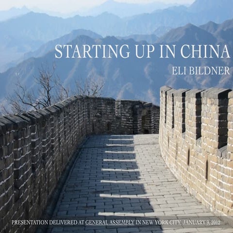 Starting Up in China
