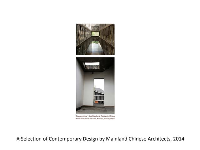 China's Younger Architects 2014