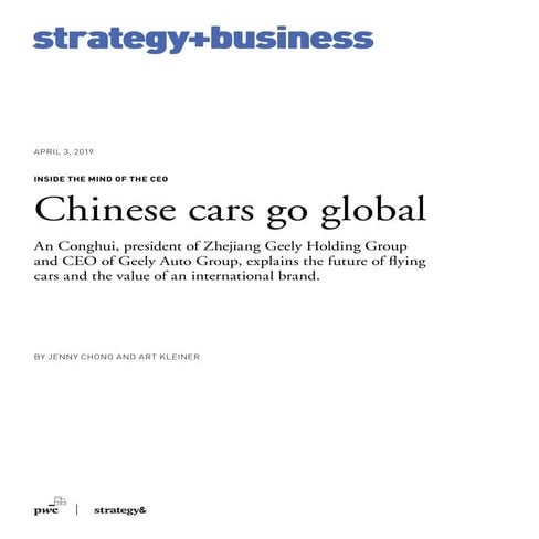 Chinese cars go global