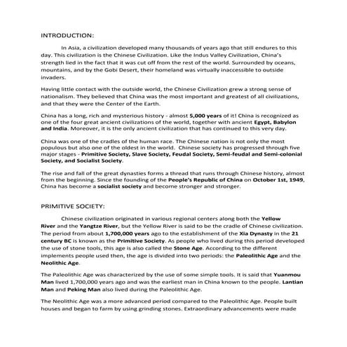 Chinese Civilization