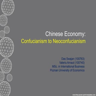 Chinese Economy: Confucianism to Ne...