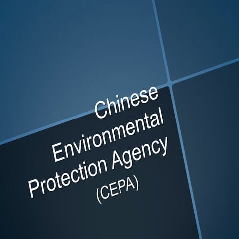 Chinese environmental protection agency | PPTX