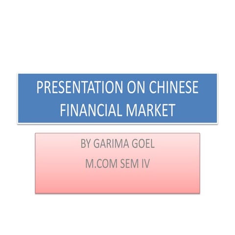 Chinese financial market