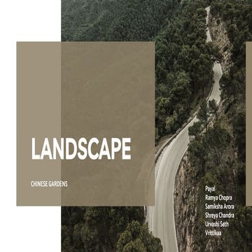 Chinese garden IN LANDSCAPE ARCHITECTURE