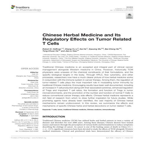 Chinese herbal medicine_and_its_regulatory_effects