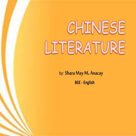 Chinese literature ppt