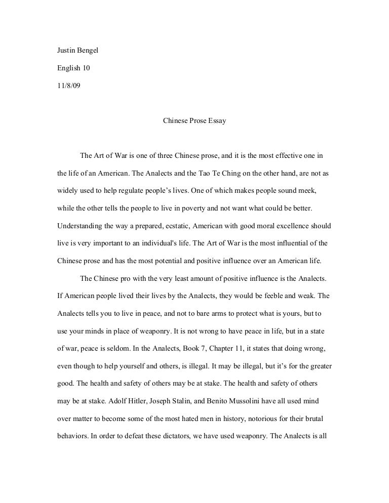Research Essay Proposal Example Chineseproseessayphpappthumbnailjpgcb Thesis Statement For Descriptive Essay also Personal Narrative Essay Examples High School Chinese Prose Essay Research Essay Thesis
