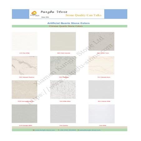 Chinese quartz stone colors catalog from China