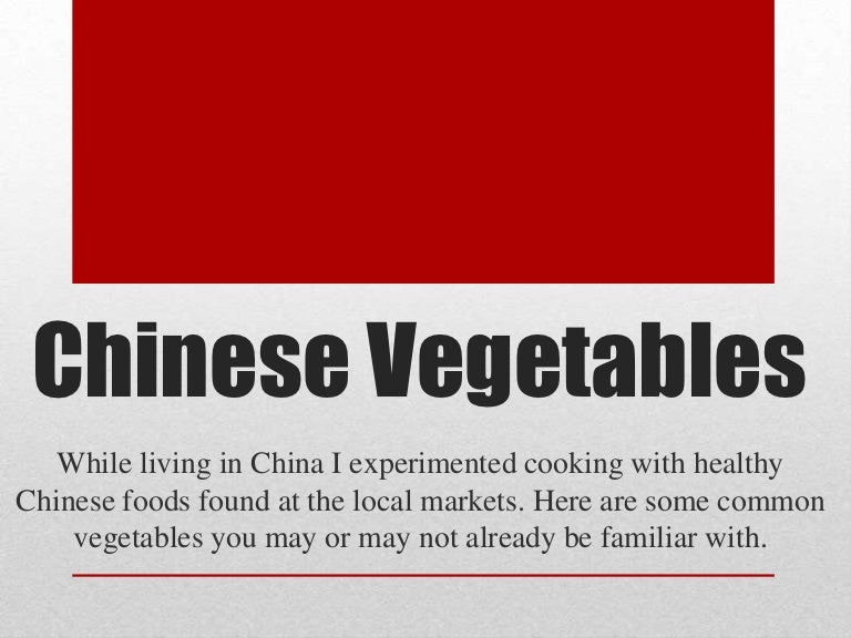 Chinese vegetables
