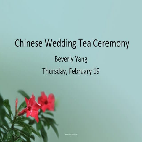 Chinese wedding tea ceremony