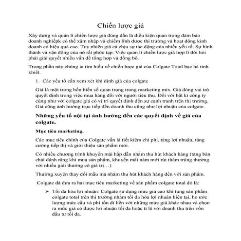 Chiến lược giá..