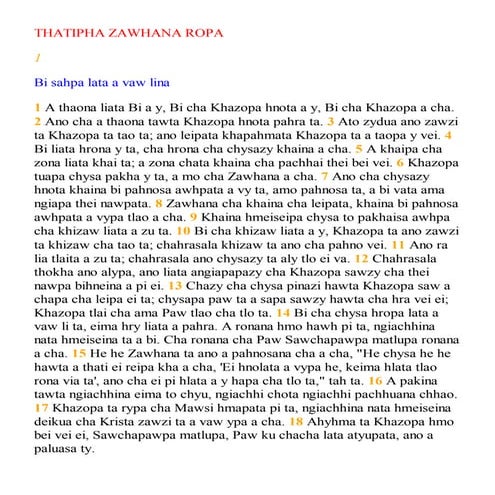 Chin mara bible   gospel of john