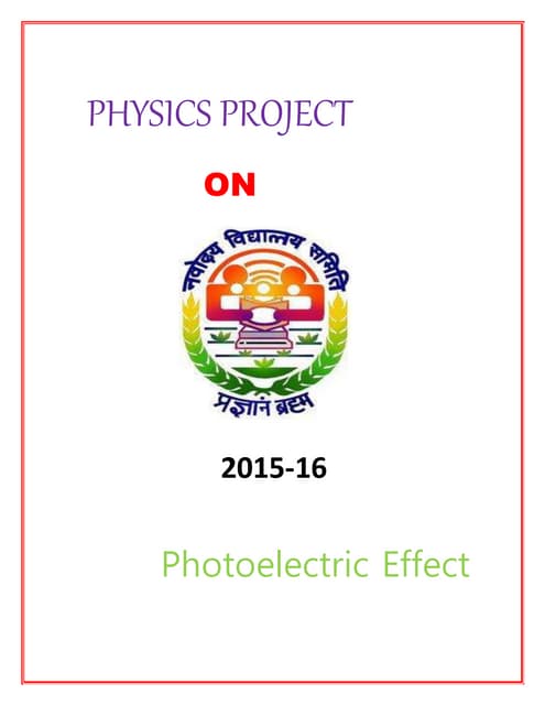  photoelectric effect  made by-chinmay jagadev pattanayak
