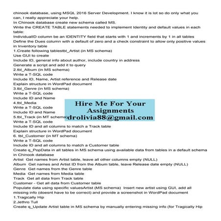 chinook database using MSQL 2016 Server Development I know.pdf