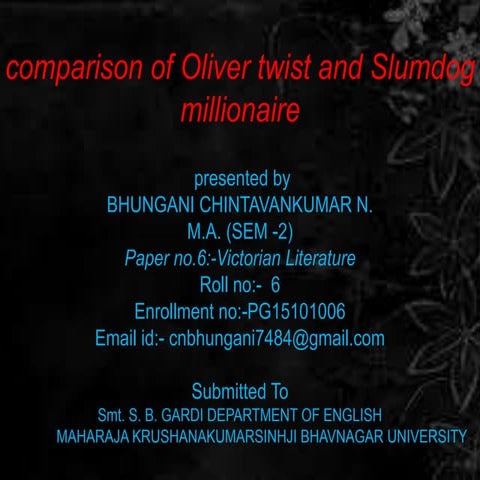  paper no 6:- comparison of oliver twist and slumdog millionaire