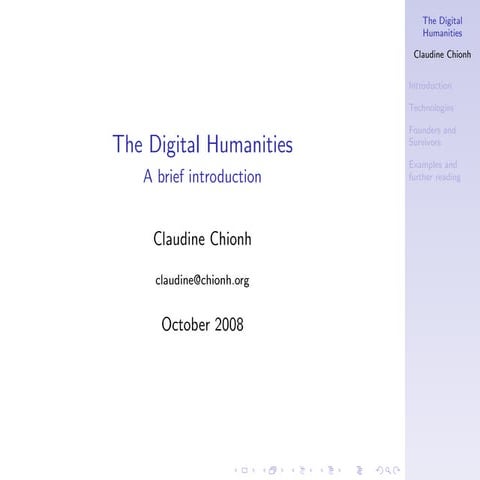 The Digital Humanities